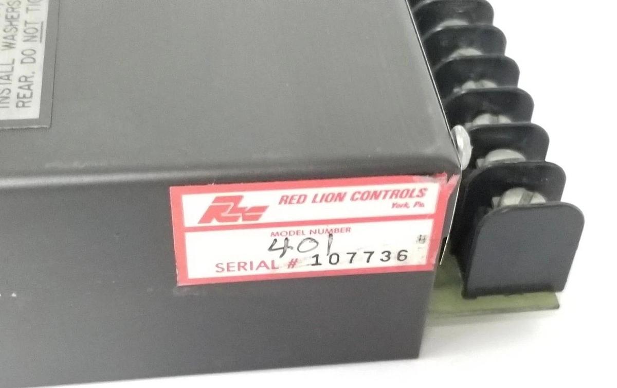 Used RED LION CONTROLS CA400T-6 TOTALIZER MODEL: 401 115VAC 12VDC OUT CA400T6