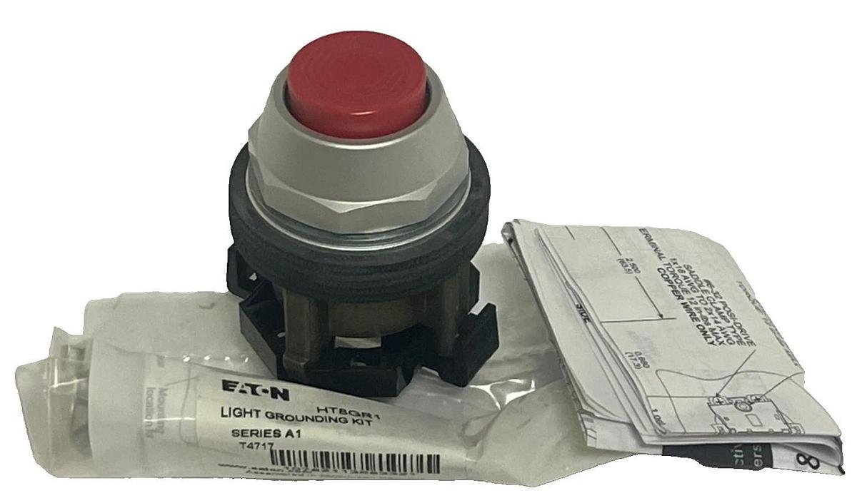 LOT OF 3 EATON HT8ABR Series A1 Extended Red Push Button Operator Only 22.5mm