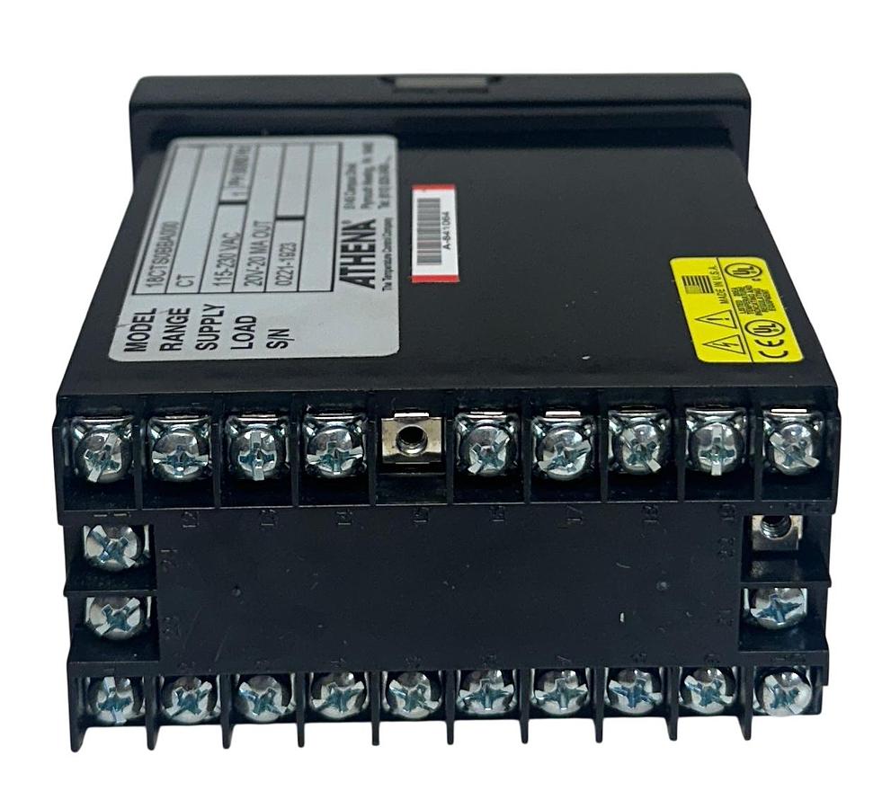 Used ATHENA 18CTS0BBA000 TEMPERATURE CONTROLLER 1PH 115-230VAC 50/60Hz REPAIRED