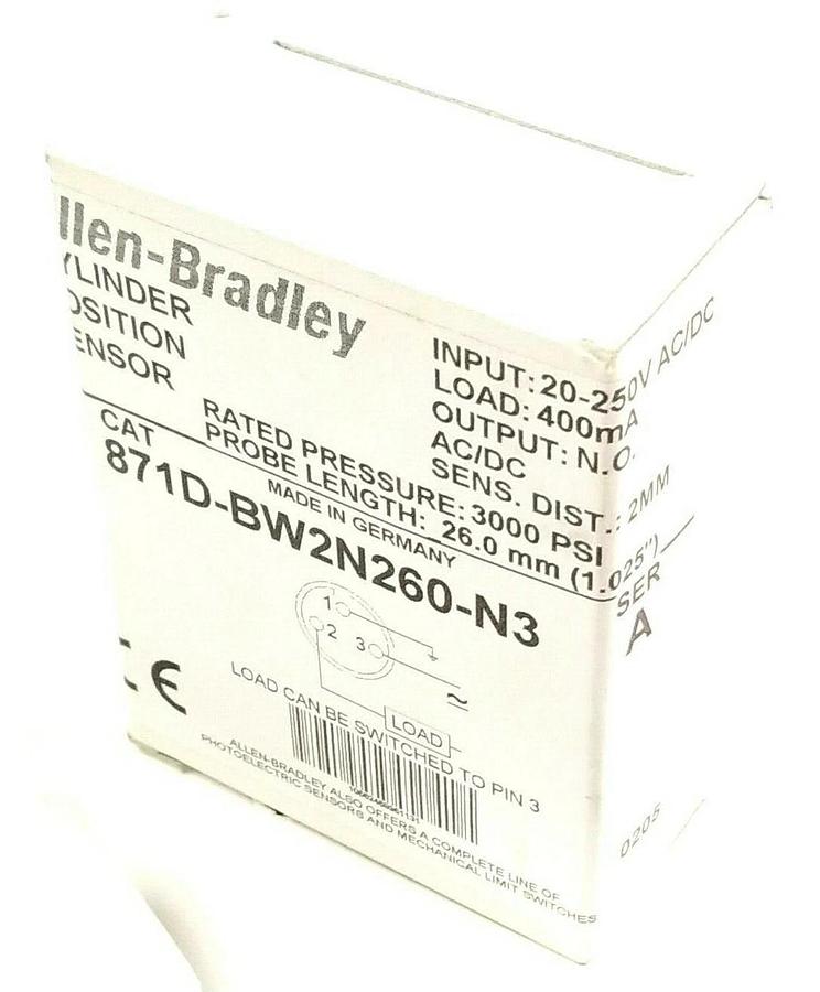 Used NIB ALLEN BRADLEY 871D-BW2N260-N3 SER A CYLINDER POSITION SENSOR 871DBW2N260N3