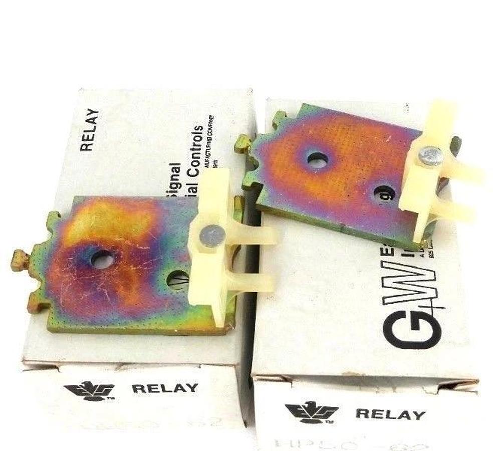 Used LOT OF 2 NIB EAGLE SIGNAL HP50-62 RELAY ARMATURE AND FORK ASSEMBLIES HP5062