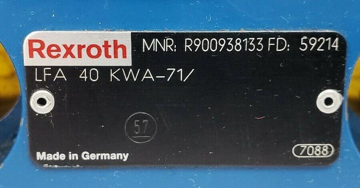 Used REXROTH R900938133 LFA40KWA-71/ HYDRAULIC CARTRIDGE LOGIC VALVE LFA40KWA71