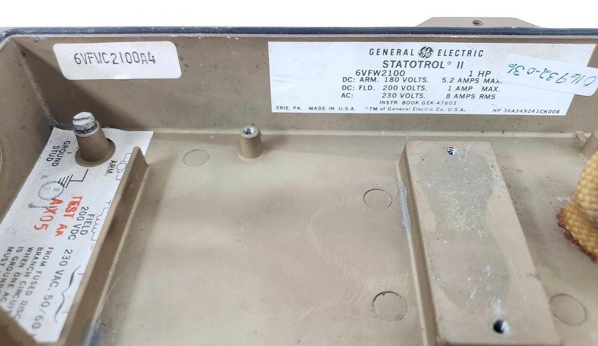 Used GENERAL ELECTRIC 6VFWC2100A4 STATOTROL II DRIVE HEAT SINK 44D33832-001