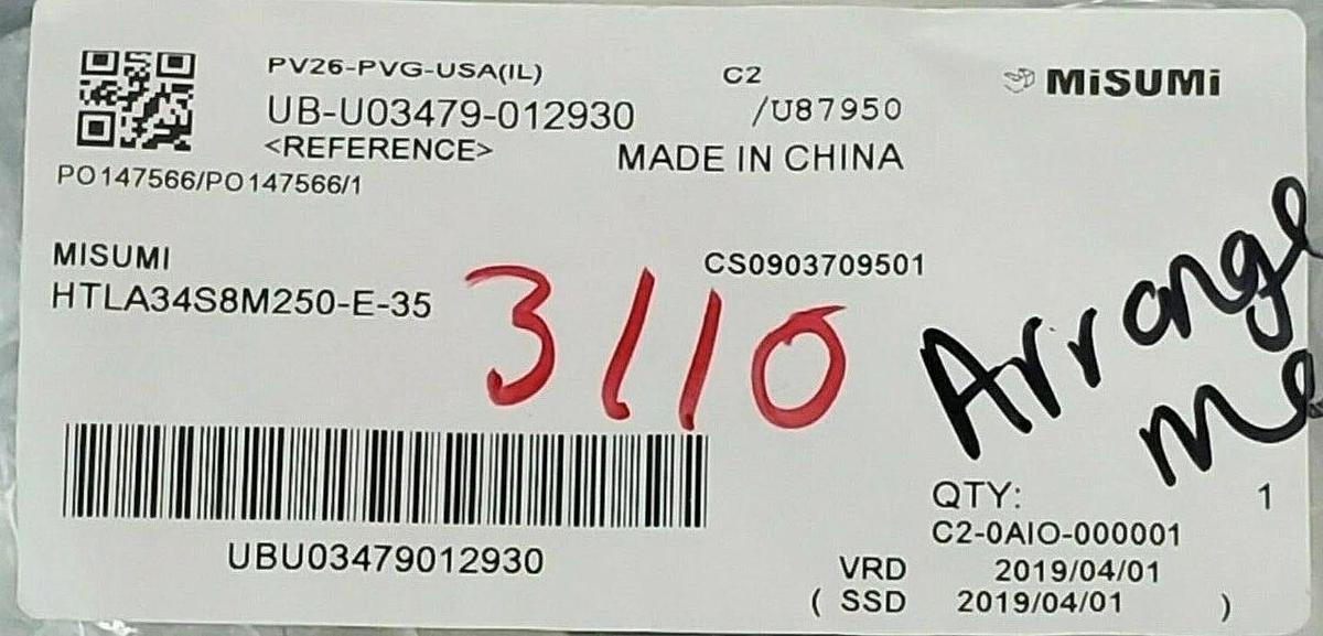 NEW MISUMI HTLA34S8M250-E-35 TIMING PULLY HTLA34S8M250E35