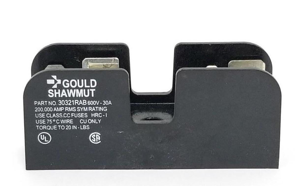 Used GOULD SHAWMUT 30321RAB FUSE HOLDER 600V-30A