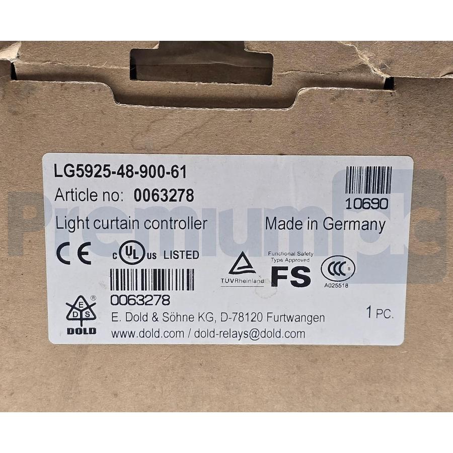 DOLD LG5925-48-900-61 | 0063278 Safemaster Light Curtain Controller 24VDC NSMP
