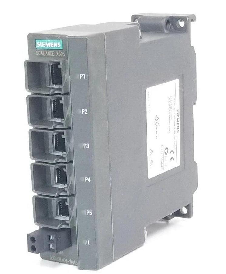 Used SIEMENS SCALANCE X005 1P 6GK5-005-0BA00-1AA3 ETHERNET SWITCH 6GK50050BA001AA3