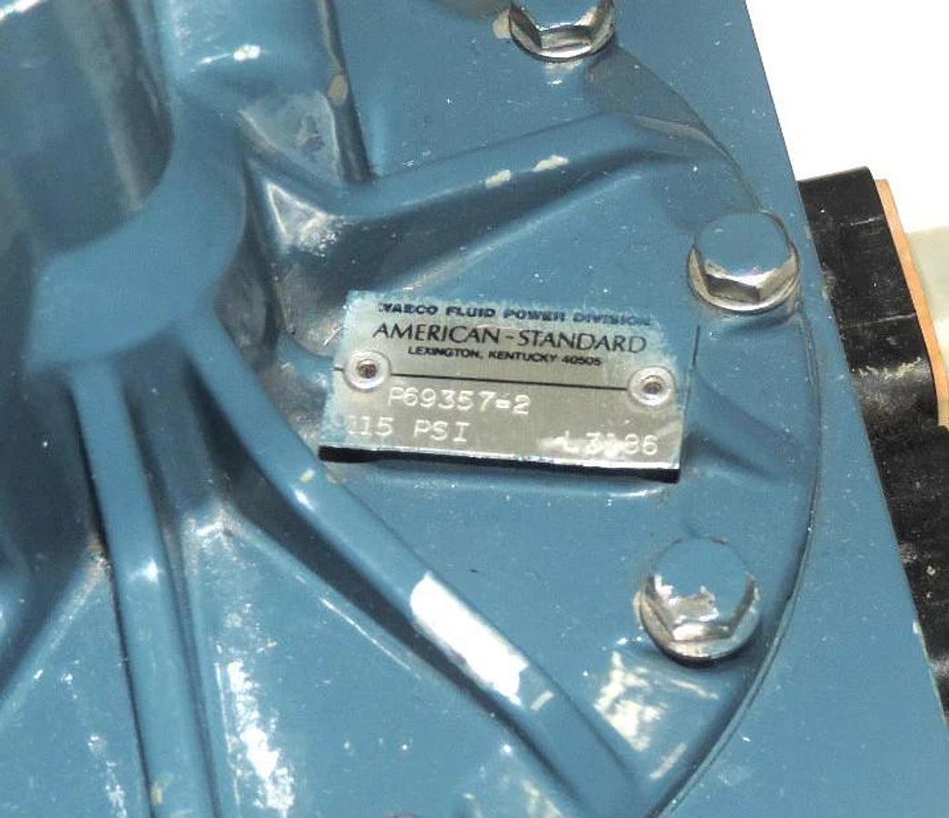 Used WABCO FLUID POWER DIVISION P69357-2 AMERICAN STANDARD P693572 L3186 115 PSI