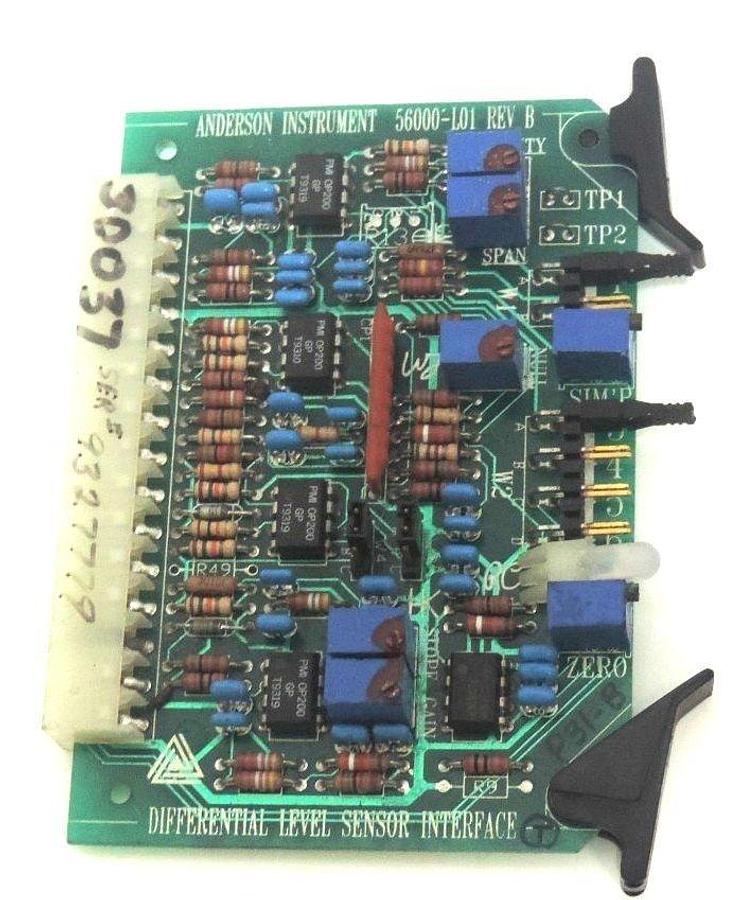 Used ANDERSON INSTRUMENT 56000-L01 DIFFERENTIAL LEVEL SENSOR BOARD 56000L01 REV. B