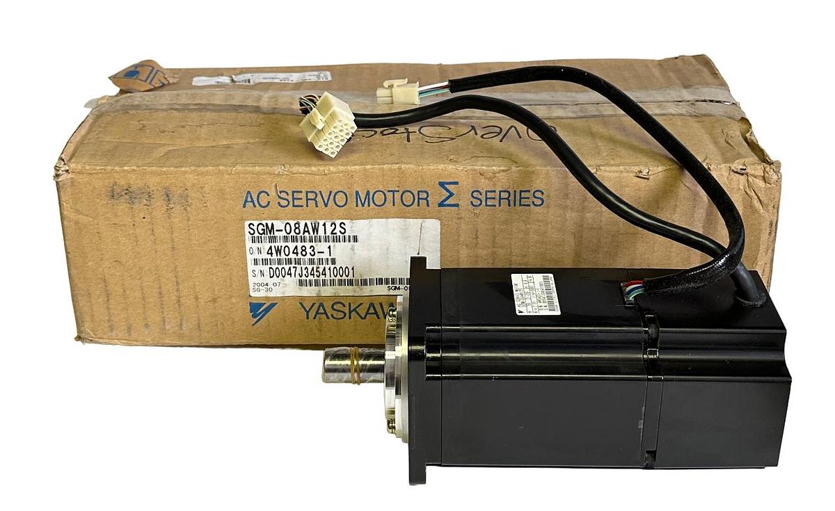 Used NEW YASKAWA SGM-08AW12S / SGM08AW12S AC SERVO MOTOR 750W 2.39Nm 4.4A 200V