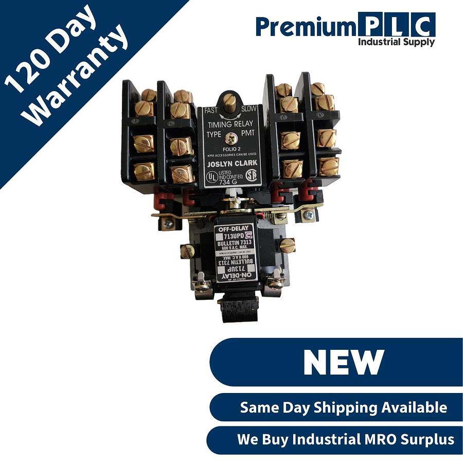 NEW JOSLYN CLARK 713UPDG-76 PMT PNEUMATIC TIMING RELAY 713UPDG76 COIL 120V