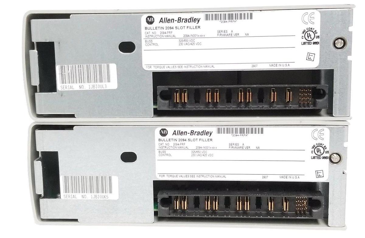 Used LOT OF 2 ALLEN BRADLEY 2094-PRF SLOT FILLERS 2094PRF, SER. A