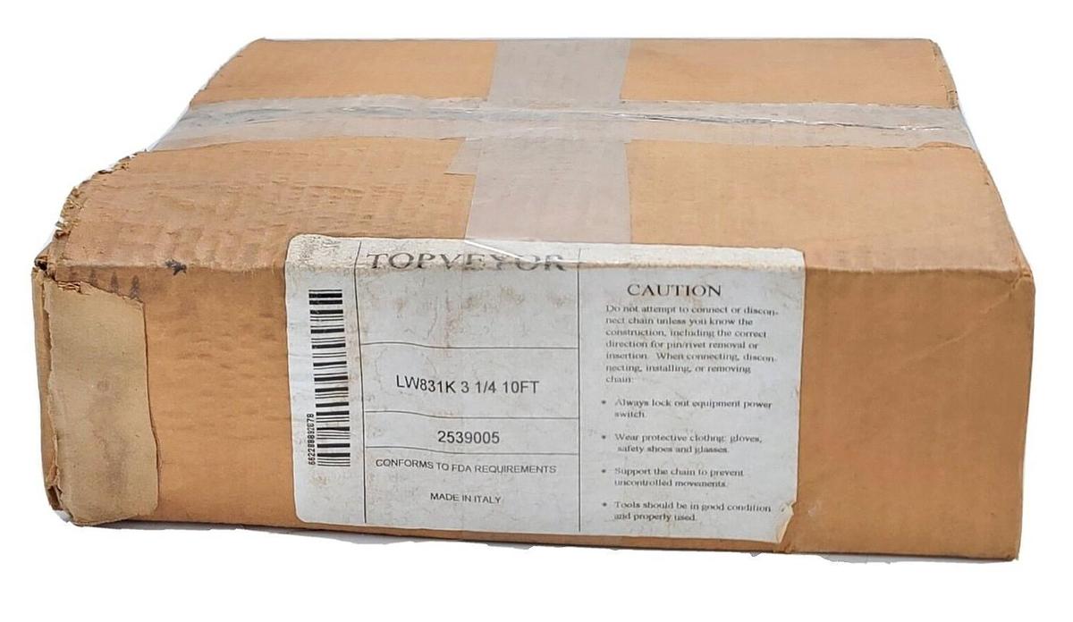 NEW MORSE TOPVEYOR LW 831 K 3 1/4 CONVEYOR CHAIN 2539005 10FT