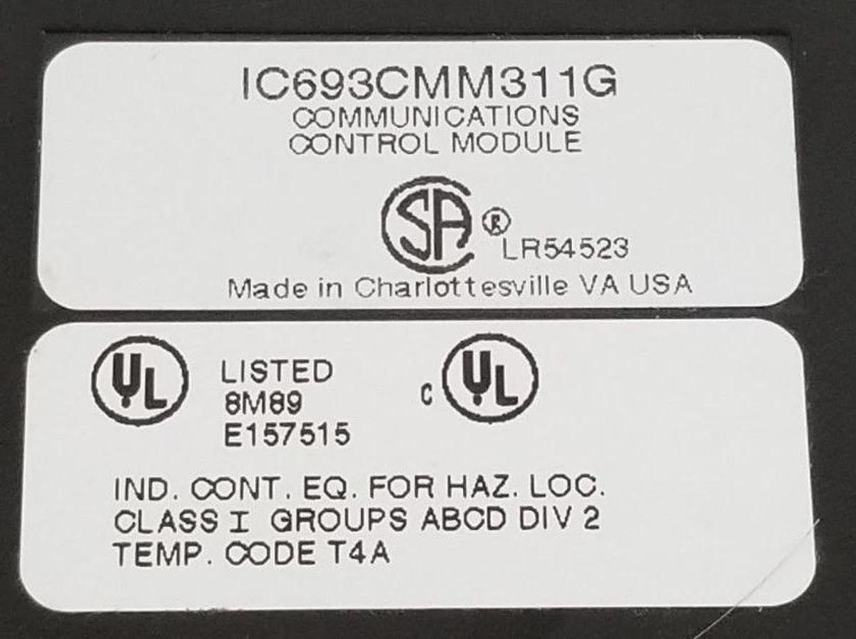 Used GE FANUC IC693CMM311G COMMUNICATIONS CONTROL MODULE (MISSING COVER)