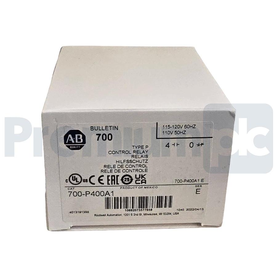Allen-Bradley 700-P400A1 /E Type P Control Relay 110/120V AC Coil, 4 N.O. NSMP