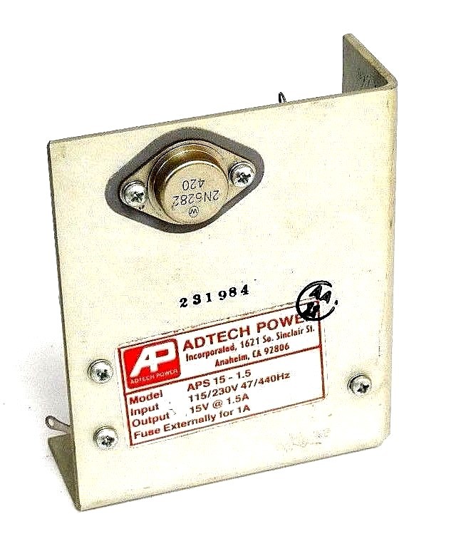 Used ADTECH POWER INC. APS 15-1.5 POWER SUPPLY APS151.5