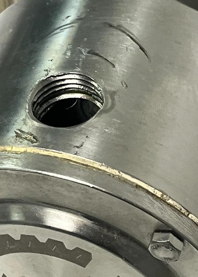Used Van Der Graaf TM160A30-42NB RH Drum Motor | 480V 3PH 6.5" Dia Stainless Conveyor