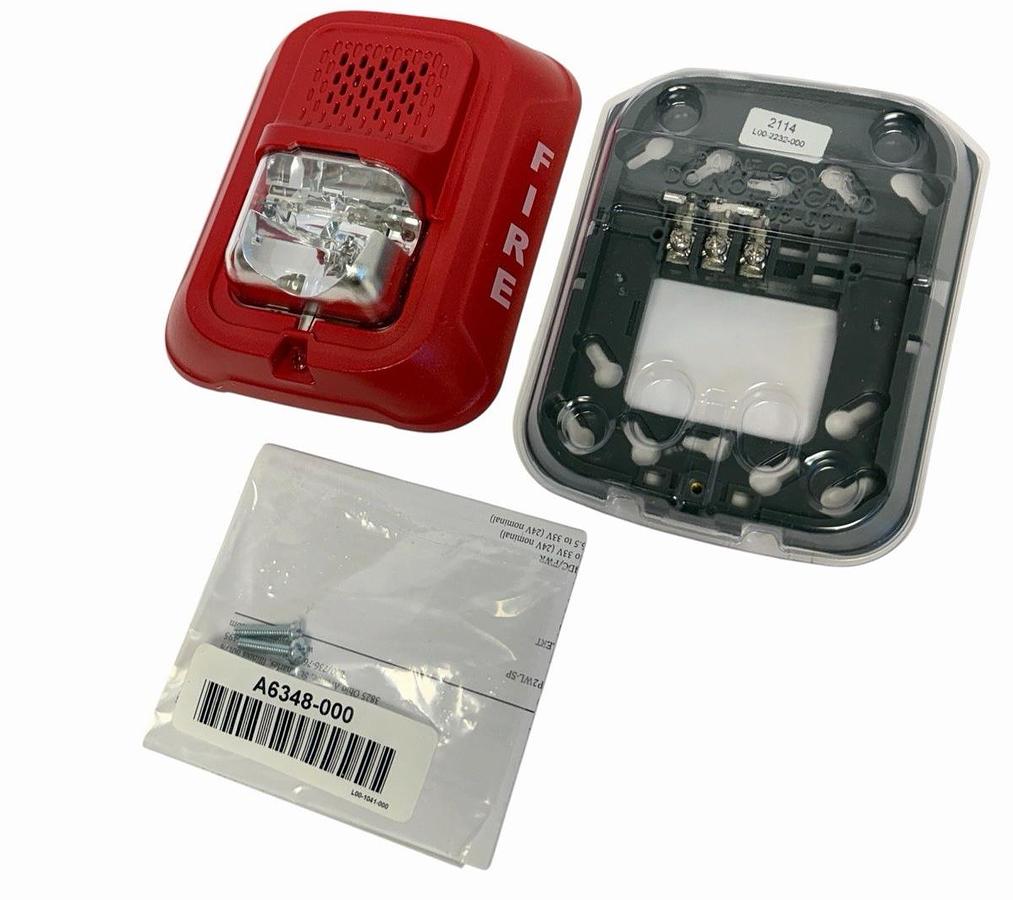 Used NIB SYSTEM SENSOR P2RL WALL HORN STROBE RED 2-WIRE INDOOR CLEAR LENS