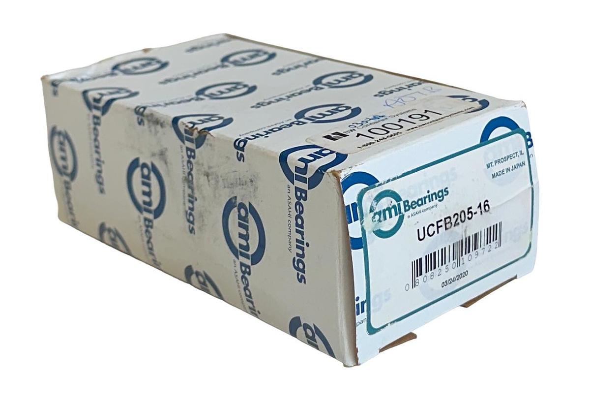 Used NEW AMI BEARINGS UCFB205-16 / UCFB20516 FLANGE MOUNT BALL BEARING 3-BOLT NSMP