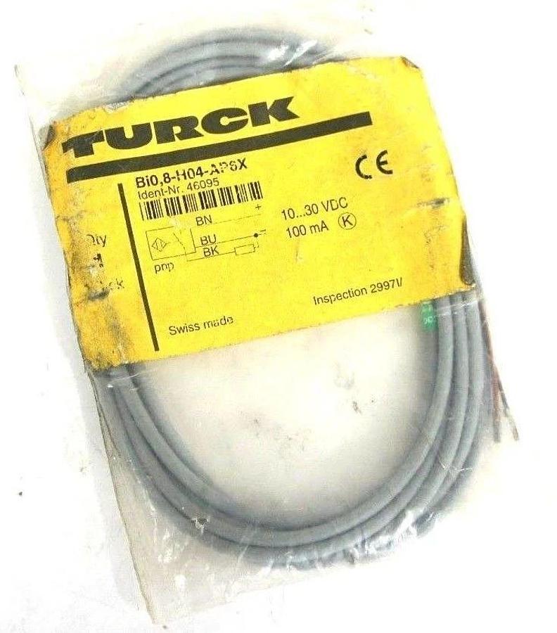 Used NIB TURCK Bi0,8-H04-AP6X PROXIMITY SENSOR 10-30 VDC 100mA IDENT-NR 46095