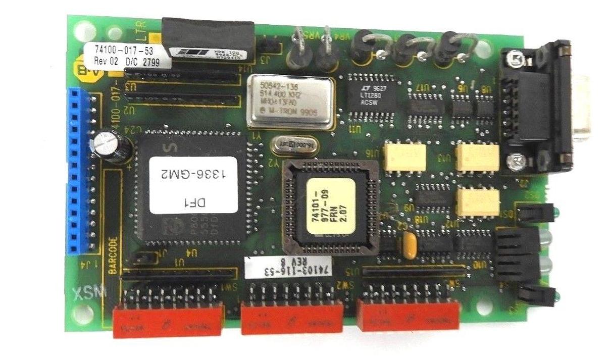 Used ALLEN BRADLEY 74100-017-53 PC BOARD W/LED INDICATORS REV: 02
