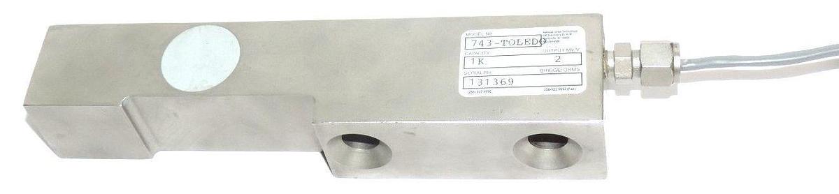Used REPAIRED TOLEDO 743-TOLEDO LOAD CELL CAPACITY 1K, OUTPUT MV/V: 2