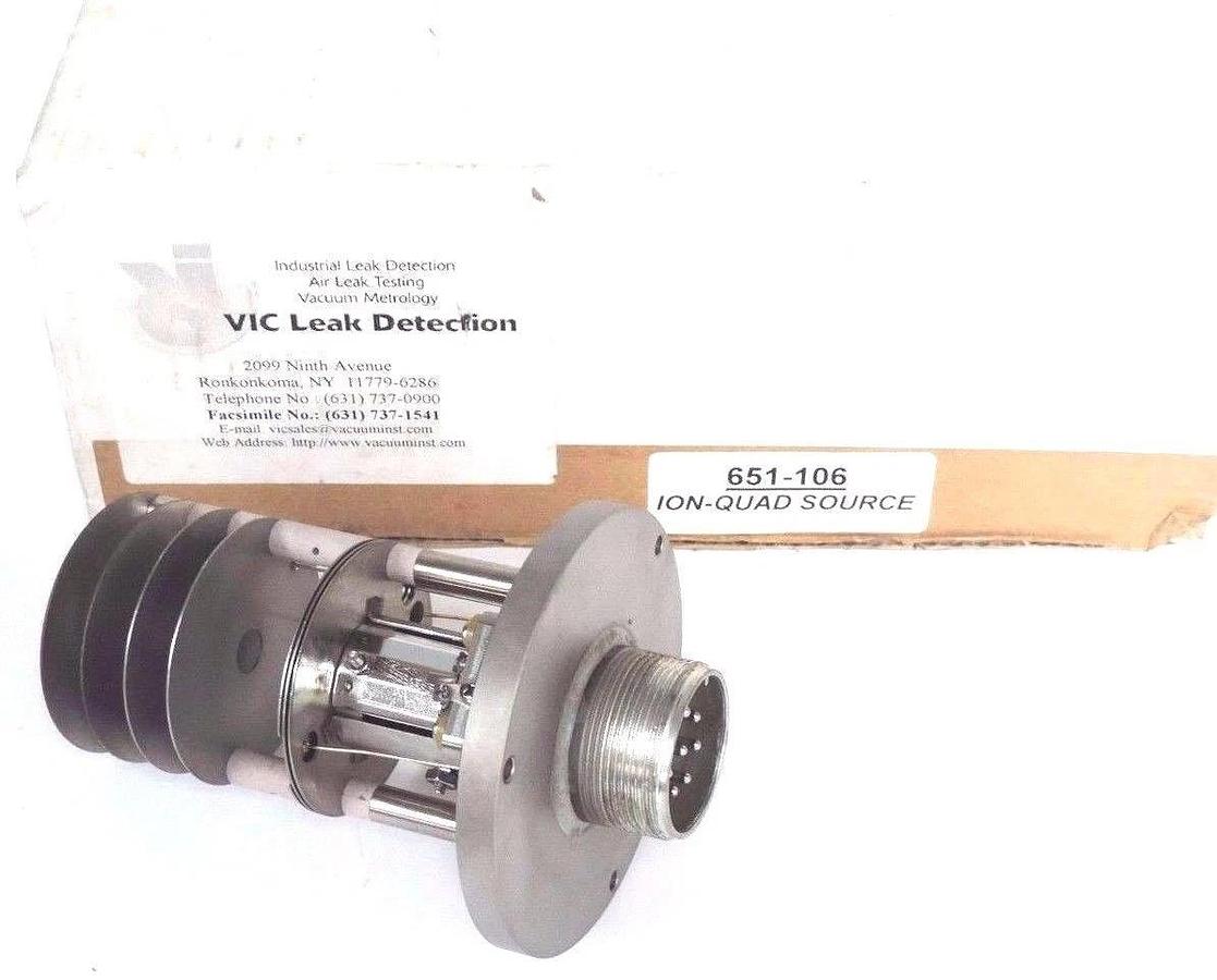 Used VIC LEAK DETECTION 651-106 ION-QUAD SOURCE 651106