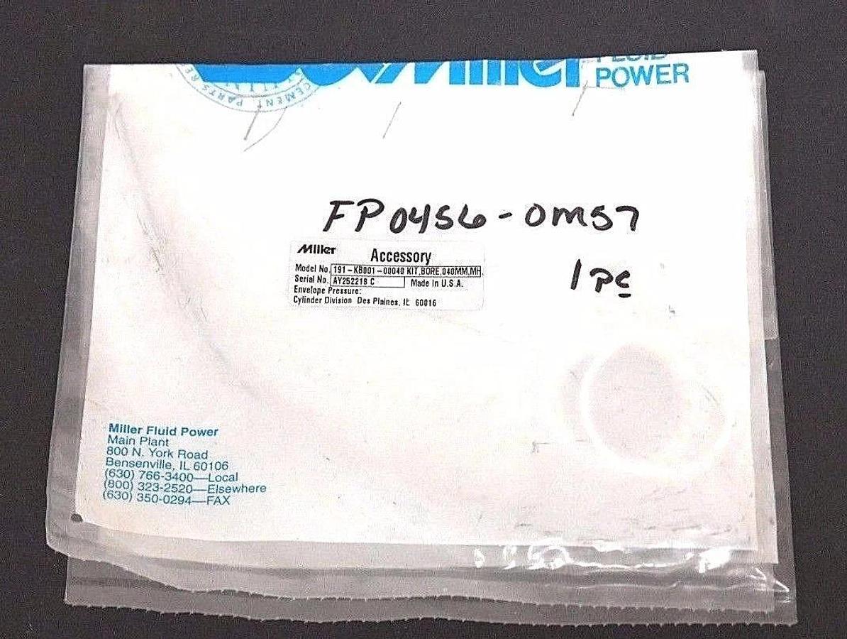 Used LOT OF 2 NEW MILLER FLUID POWER 191-KB001-00040 BORE KITS, 040MM, MH