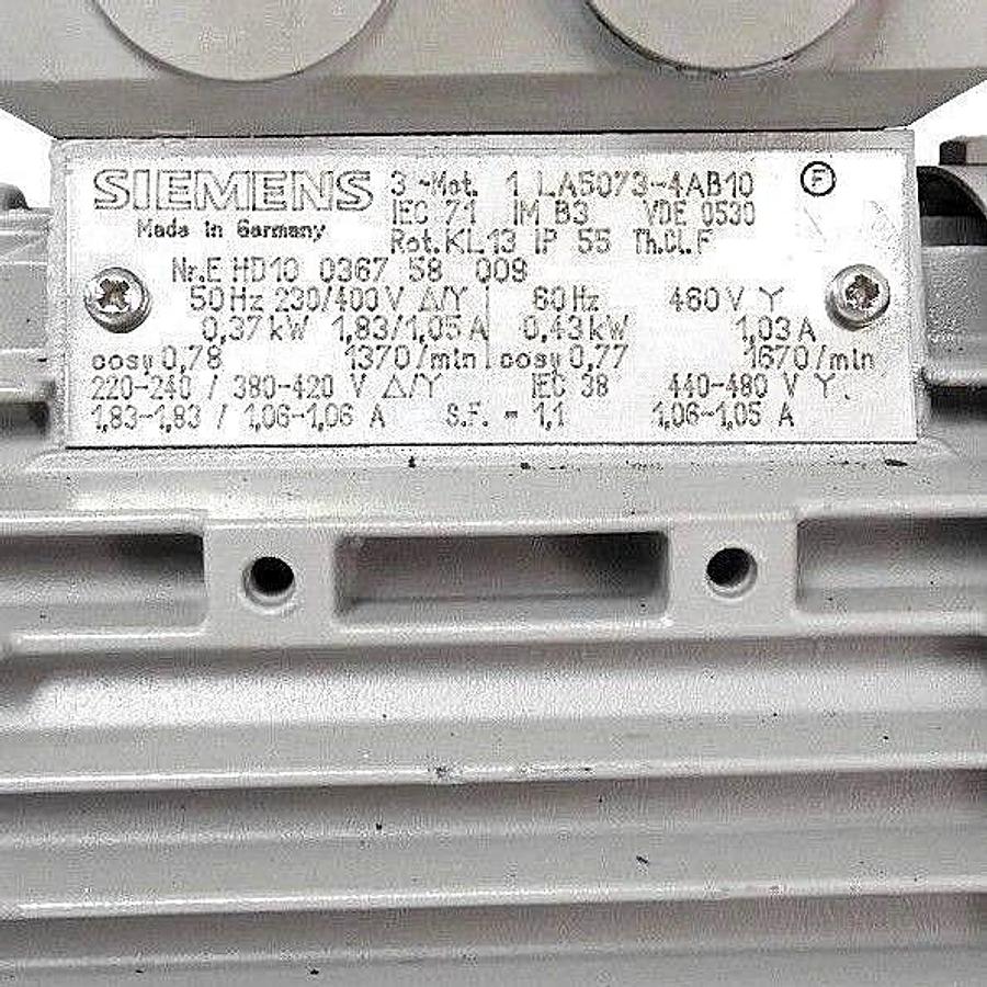 Used NEW SIEMENS 1LA5073-4AB10 MOTOR NR.E: HD10-0367-58-009