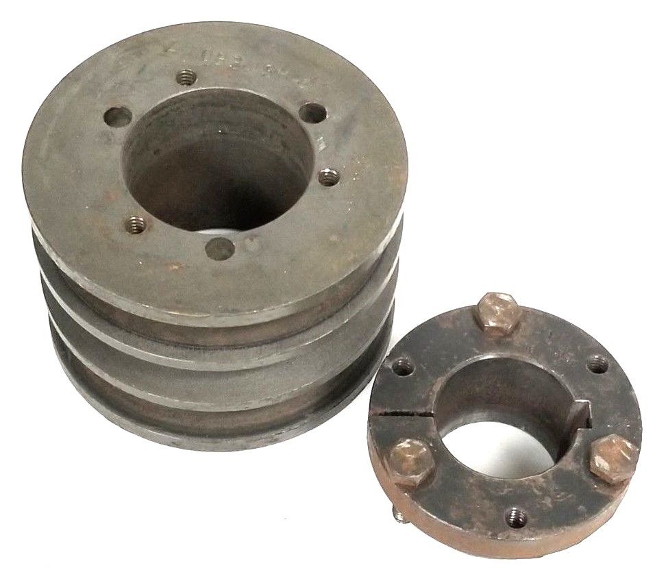 Used DODGE A30B34SH SHEAVE 2 IN. BORE W/ SH1 3/8 5/16 6/32 BUSHING