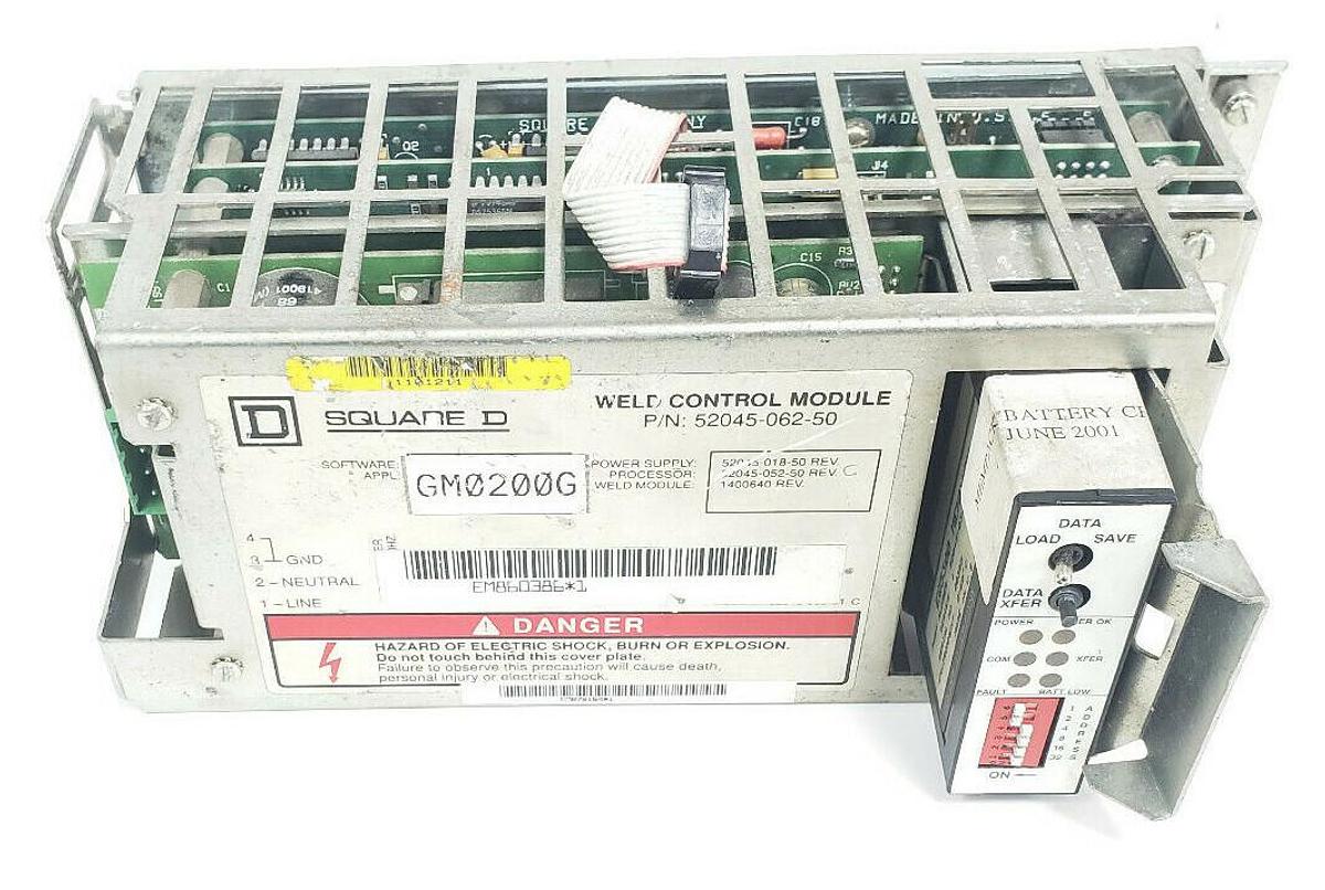 Used SQUARE D 52045-062-50 WELD CONTROL MODULE GM0200G W/ EQ5300 52045-034-50 MEMPACK
