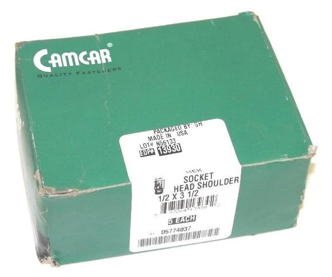 Used NIB CAMCAR D5774037 1/2 X 3 1/2 HEX SOCKET HEAD SHOULDER FASTENERS (BOX OF 5)