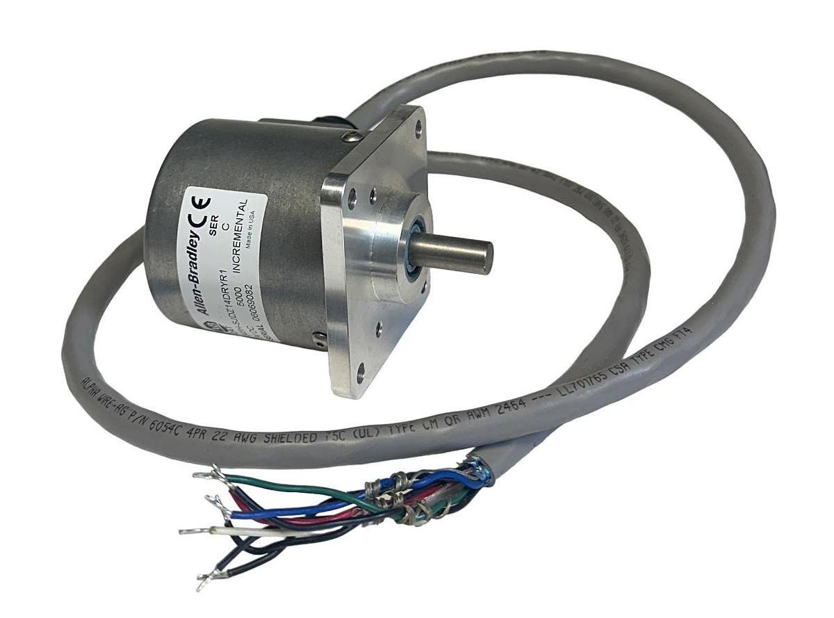 Used ALLEN BRADLEY 845H-SJDZ14DRYR1 /C INCREMENTAL ENCODER 5VDC 1M CABLE NSMP *