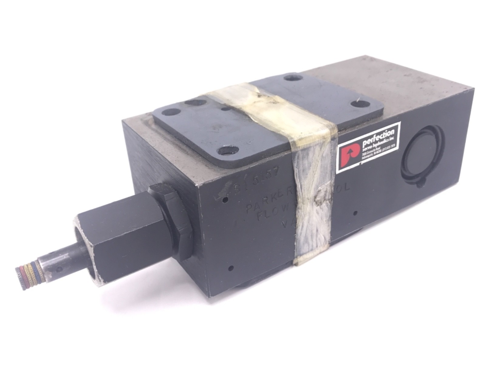 Used PARKER SI5157 HYDRAULIC FLOW CONTROL VALVE SI-5157