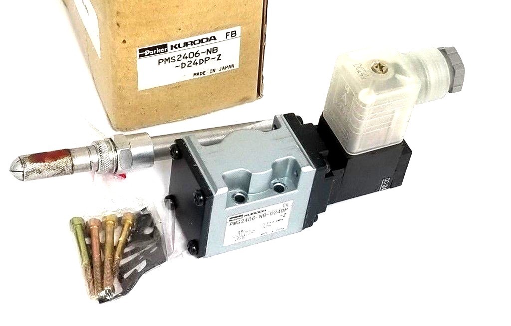 Used KURODA PMS2406-NB-D24DP-Z SOLENOID VALVE 24VDC FB, PMS2406NBD24DPZ