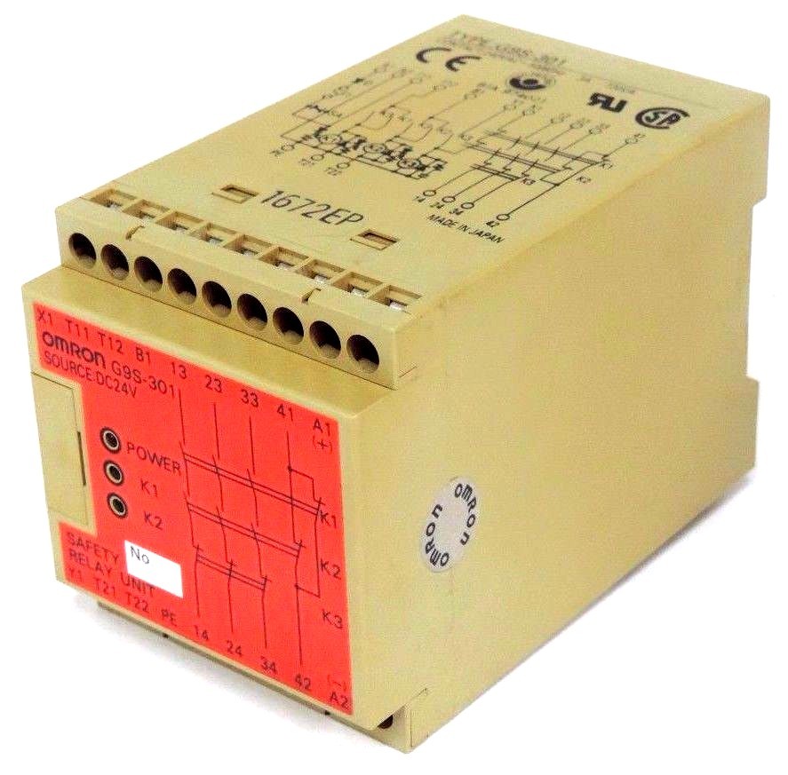 Used OMRON G9S-301 SAFETY RELAY UNIT 240VAC 50/60HZ 3A G9S301