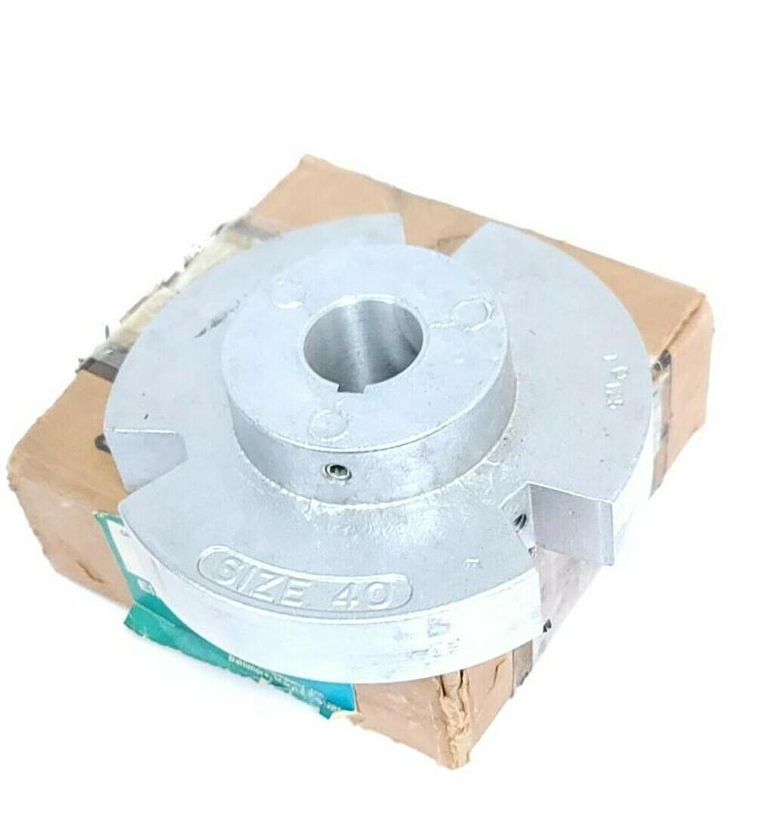 Used ELASTOMERIC COUPLINGS SIZE 40 HUB, BORE: 1.125 KEYWAY: 1/4X1/8 PART NO. 0X000101
