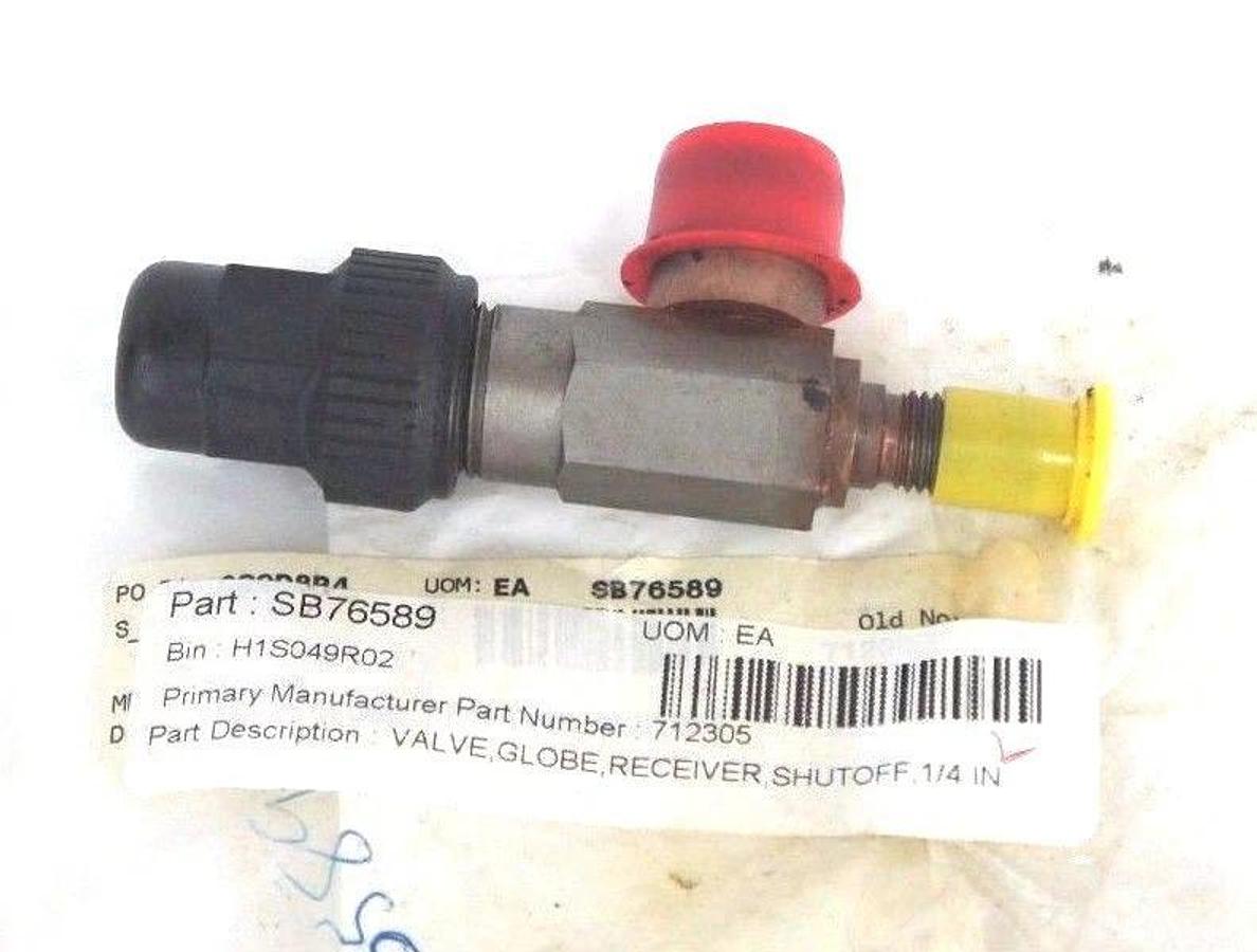 NEW GLOBE 712305 SHUTOFF RECEIVER VALVE 1/4"