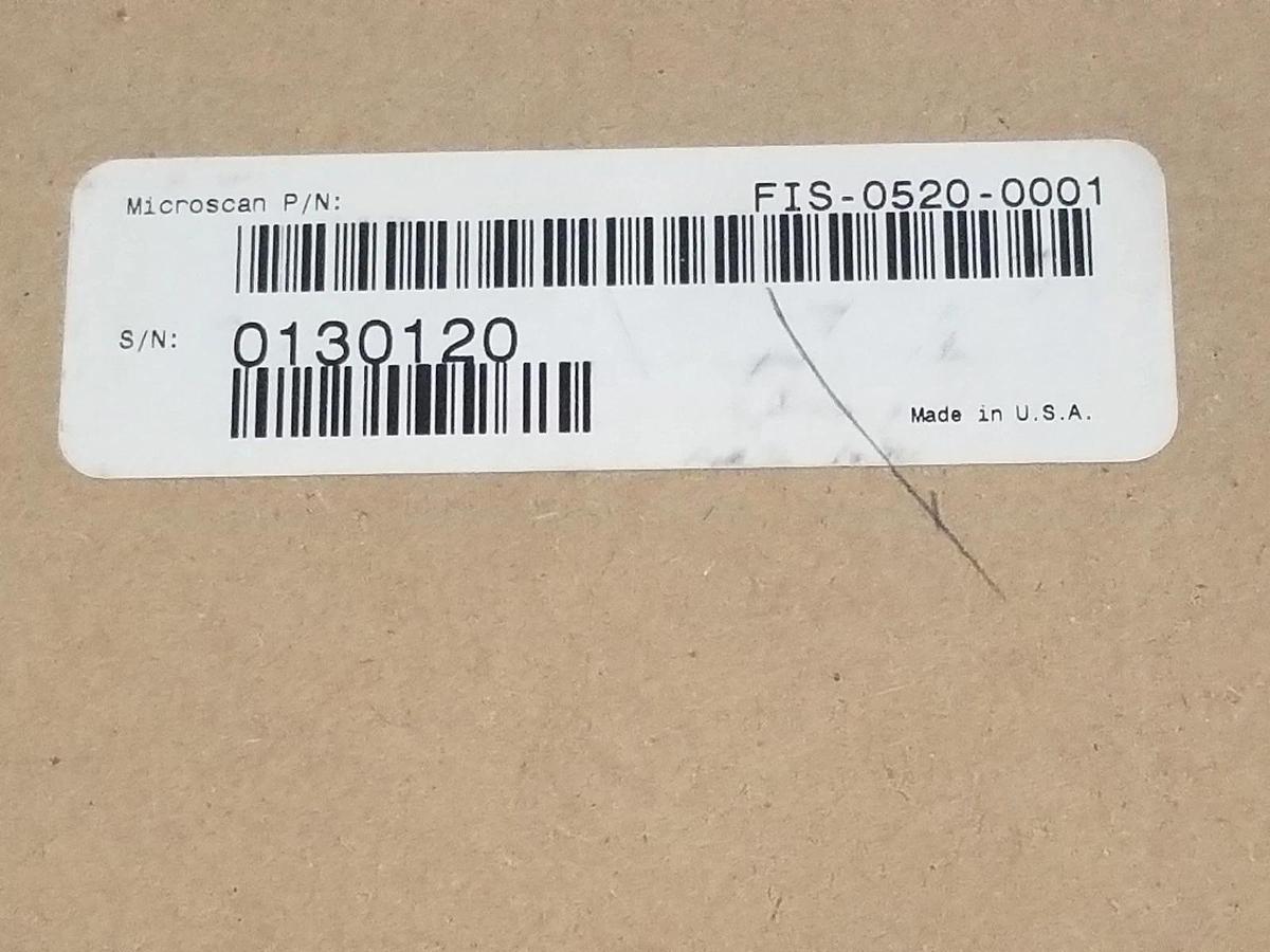 Used NIB IMMERSION CORPORATION MICROSCAN FIS-0520-0001 BARCODE SCANNER FIS05200001