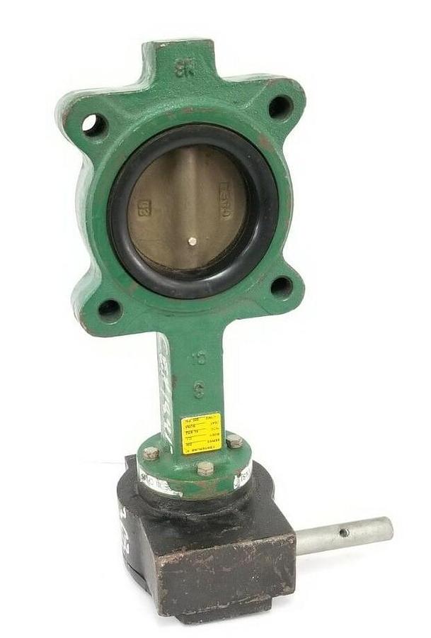 Used CRANE / CENTERLINE 53 SERIES 200 BUTTERFLY VALVE 3'' IN. W/ 24:1 GEAR REDUCER