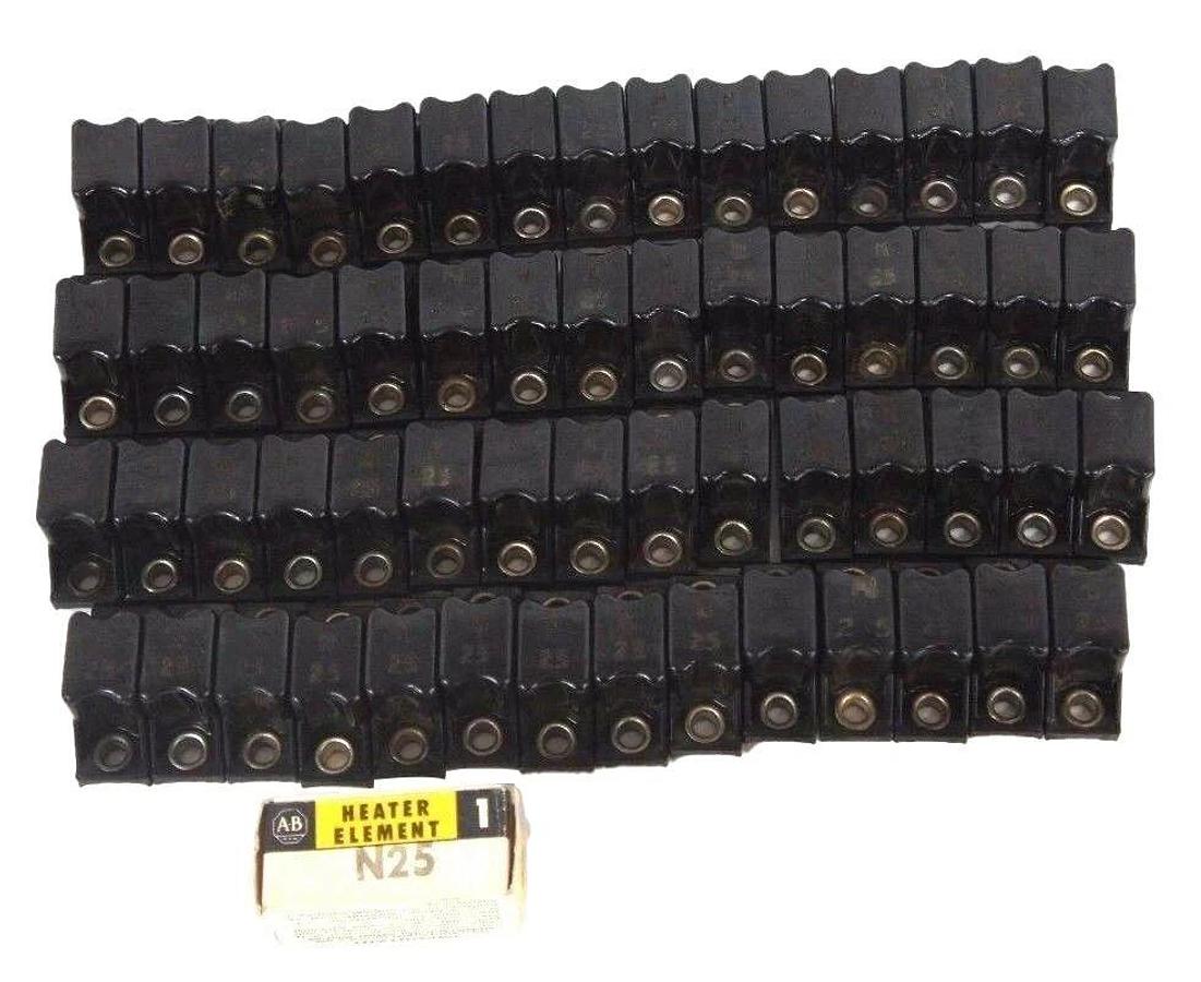 LOT OF 60 ALLEN BRADLEY N25 OVERLOAD THERMAL UNIT HEATING ELEMENTS