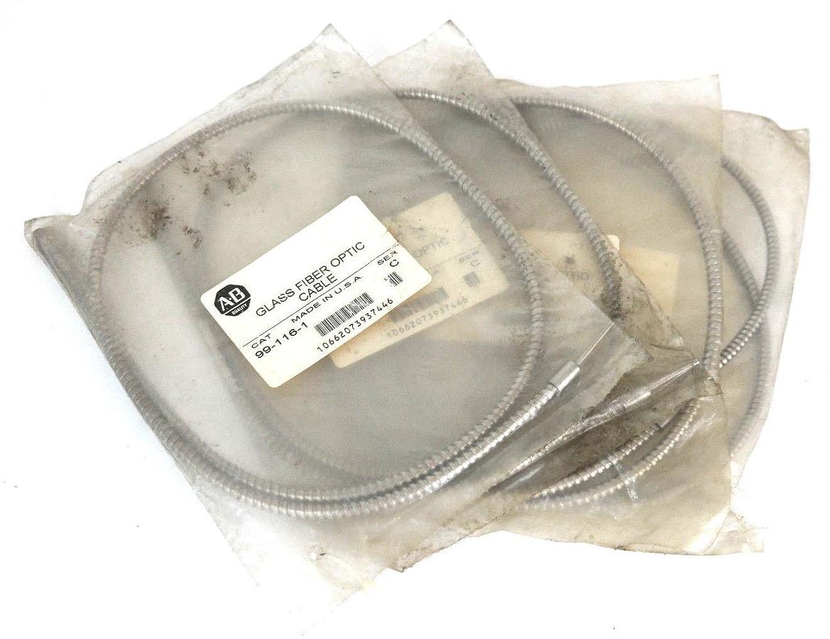 Used LOT OF 4 NEW ALLEN BRADLEY 99-116-1 SERIES C GLASS FIBER OPTIC CABLES 991161