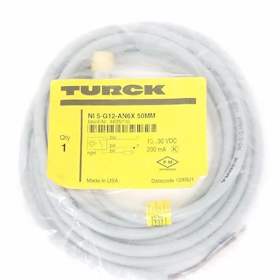 Used NEW TURCK NI 5-G12-AN6X 50MM PROXIMITY SENSOR 4635700