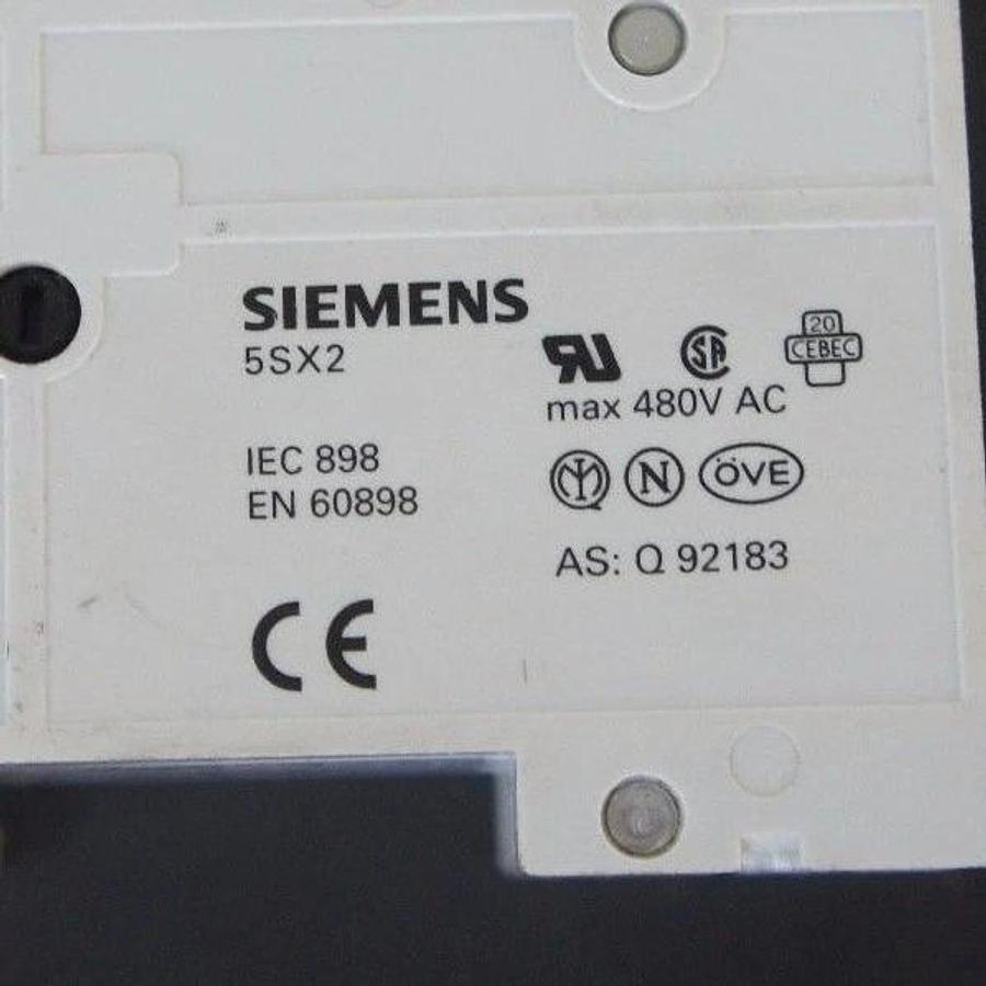 Used SIEMENS 5SX22 CIRCUIT BREAKER 5SX22C6, 2-POLE