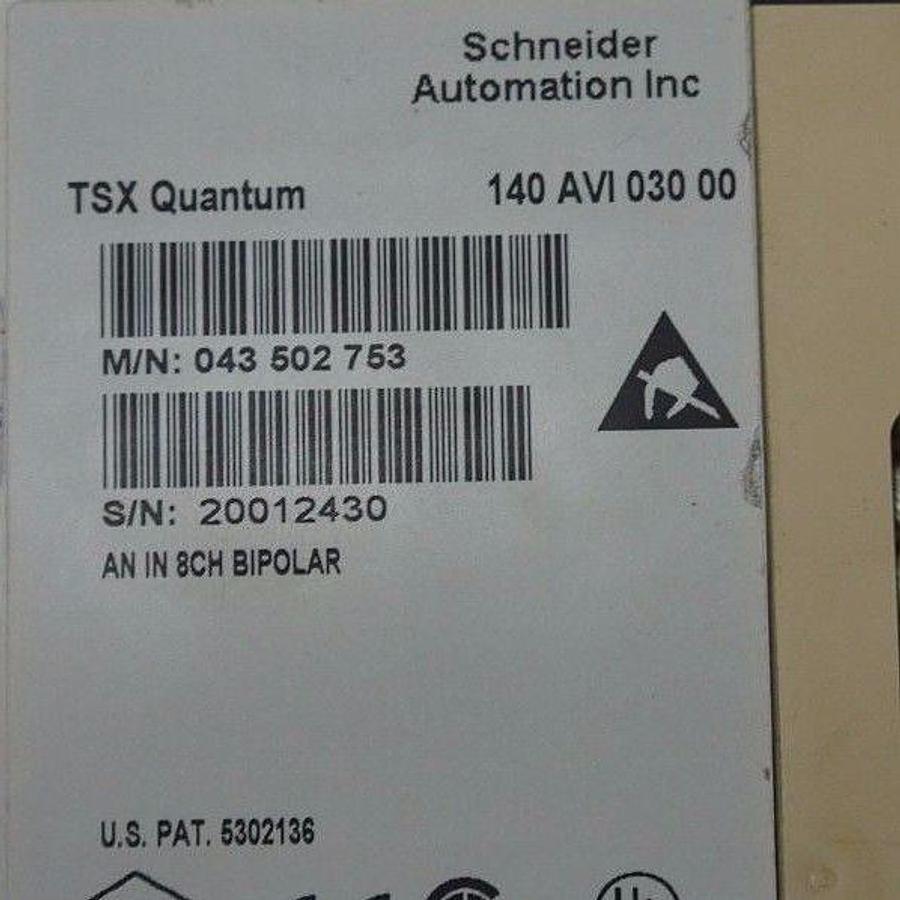 Used SCHNEIDER MODICON 140AVI03000 TSX QUANTUM ANALOG INPUT 043502753 140-AVI-030-00