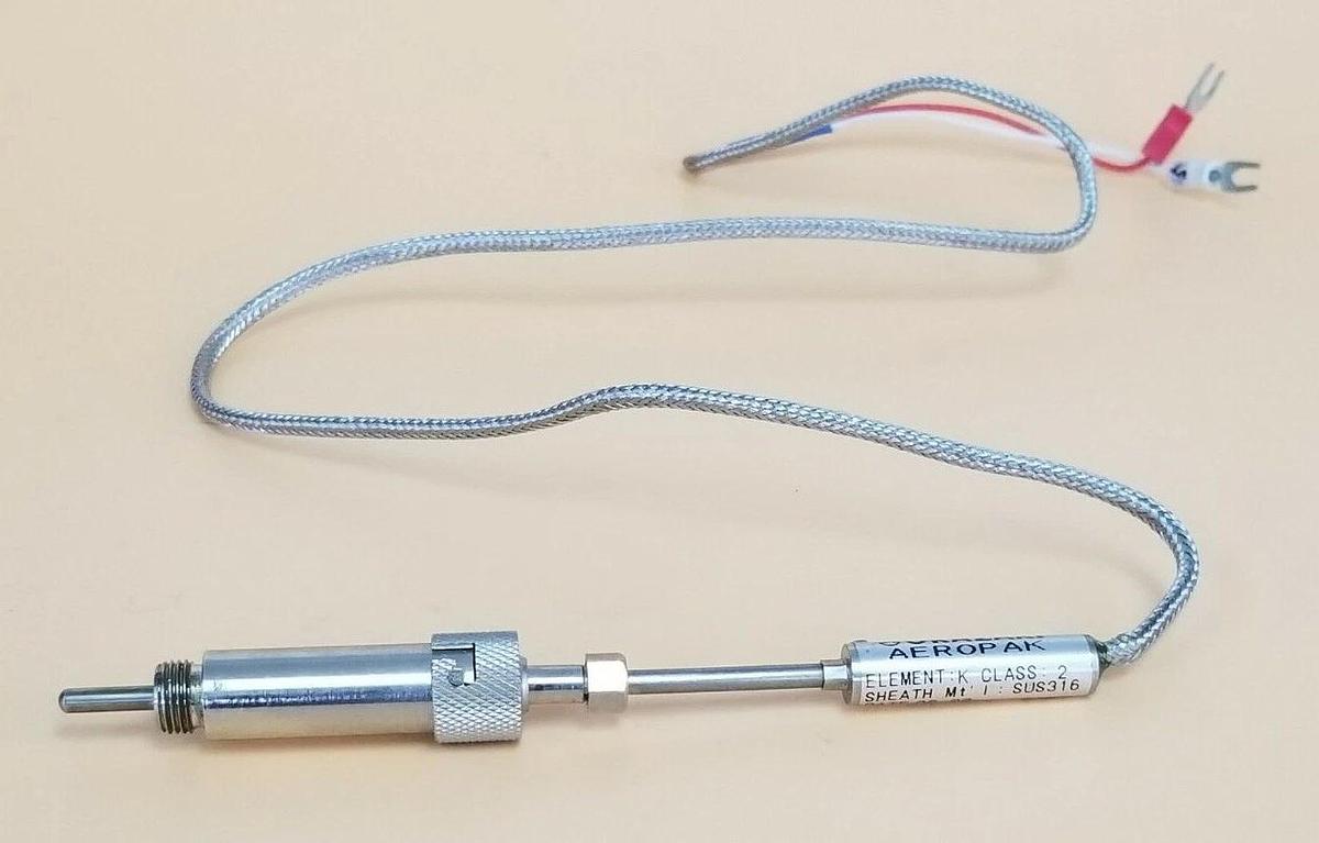 Used OKAZAKI AEROPAK KPN615814 THERMOCOUPLE ELEMENT SUS316, ELEMENT K, CLASS 2