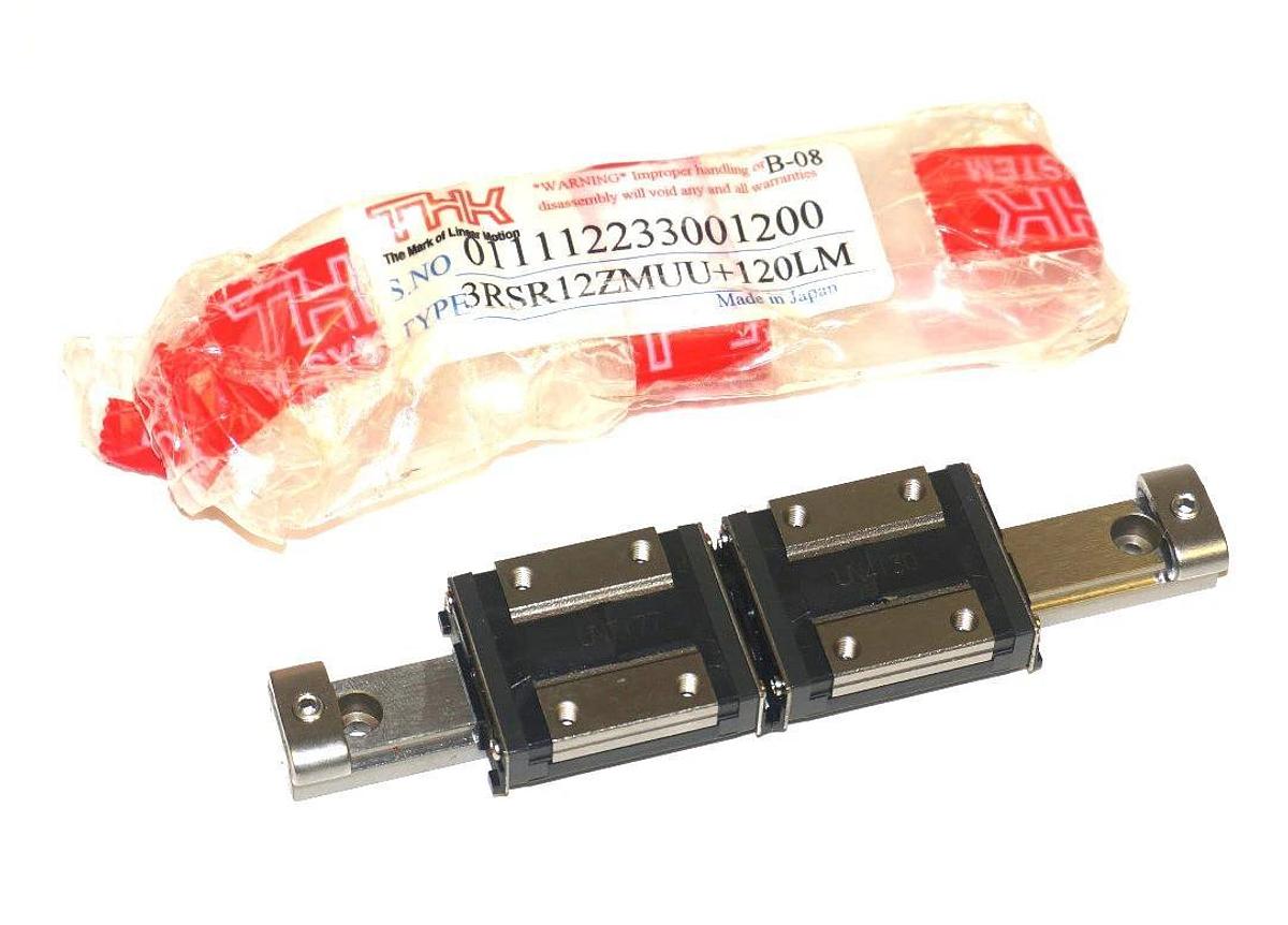 Used NEW THK 3RSR12ZMUU+120LM LINEAR BEARING 3RSR12ZMUU120LM