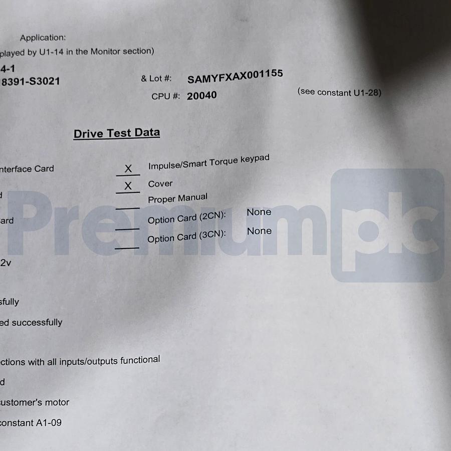 Magnetek Impulse 4112-FVG+S3 VG+ Series 3 Crane Inverter Drive 75HP CIMR-F7U4055
