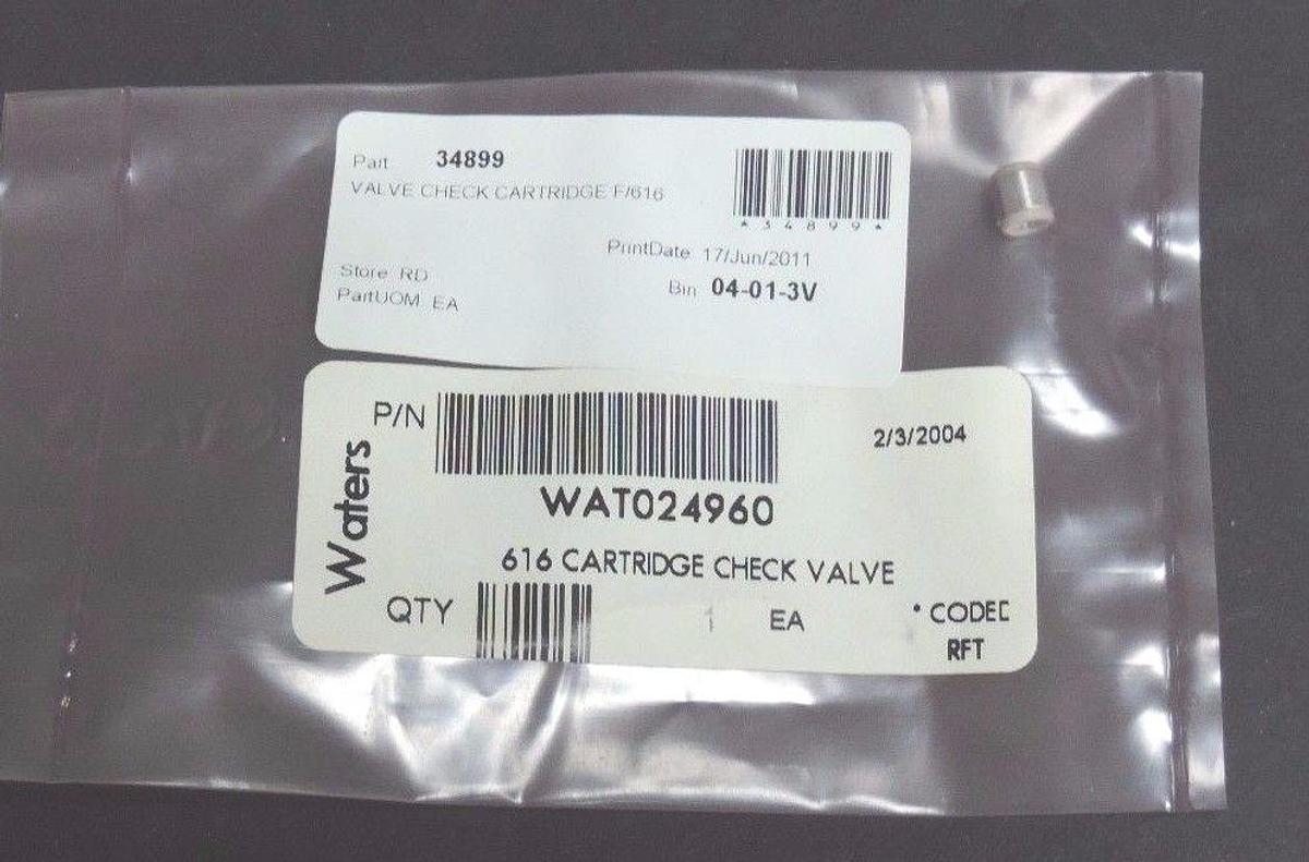 Used NIB WATERS WAT024960 616 CARTRIDGE CHECK VALVE