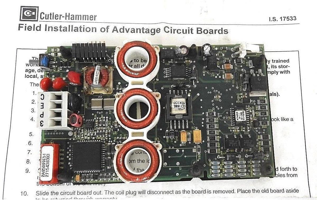 Used NEW CUTLER HAMMER WCBS4EF MODEL E REPLACEMENT PC BOARD SIZE 4 W200 60HZ STARTER